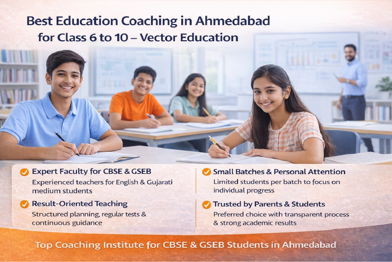 Best Education Coaching in Ahmedabad for Class 6 to 10 – Vector Education
